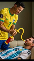 Ronaldo & Messi with neymar comedy story #trynottolaugh