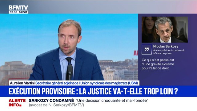 Une peine de cinq ans d'emprisonnement, elle n'est pas aménageable , explique Aurélien Martini, secrétaire général adjoint de l'Union syndicale des magistrats