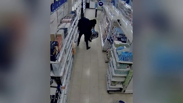 Moment prolific Boots shoplifter arrested after stealing more than £100,000 worth of goods over summer