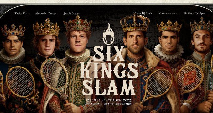 Tennis - Six Kings Slam 2025 - Novak Djokovic, Carlos Alcaraz, Jannik Sinner... Le démesuré Six Kings Slam revient les 14, 16 et 18 octobre à Riyad, en Arabie Saoudite