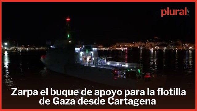 Zarpa el buque de apoyo para la flotilla que se dirige a Gaza desde Cartagena