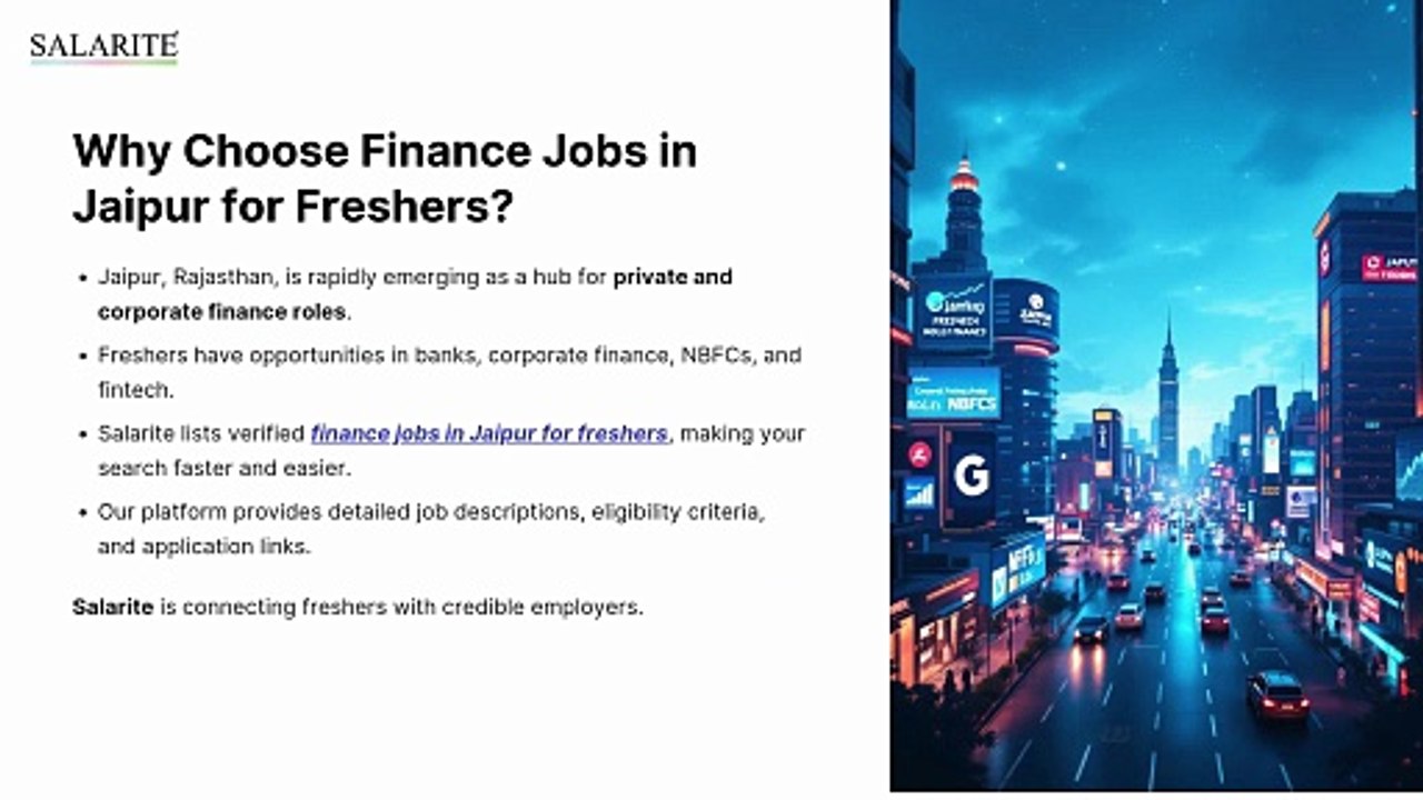 Finance Jobs in Jaipur for Freshers  Private & Corporate Roles
