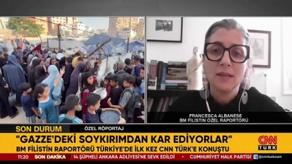 Gazzelilerin sesi olan BM Filistin Raportörü CNN TÜRK'te