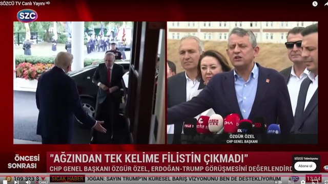 Özgür Özel: Ağzından tek kelime Filistin Çıkmadı
