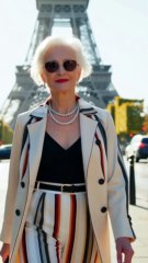 Elegant 70-Year-Old Woman Stuns in FallWinter 2025 Fashion on Paris Streets