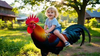 "Innocence and Love: A Child with His Feathered Friends"