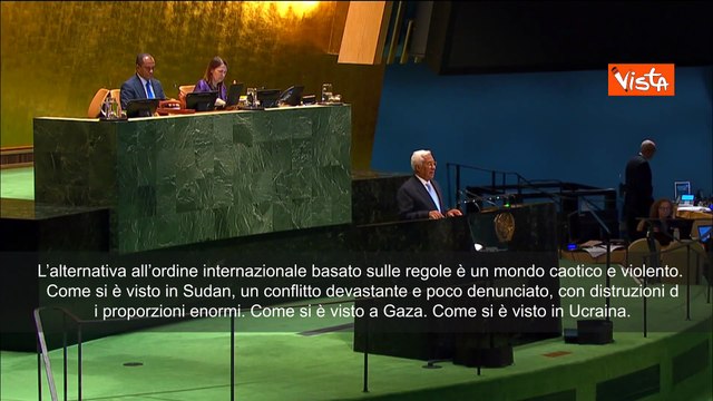 Medio Oriente, Antonio Costa (Ue) all'Onu: Soluzione negoziata a due Stati unica via per la pace