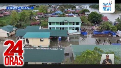 Baha sa isang paaralan, 'di pa rin humuhupa dahil sa palpak umanong flood control project | 24 Oras