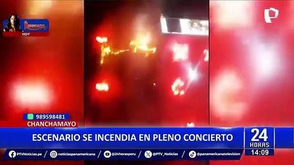 ESCENARIO SE INCENDIA EN PLENO CONCIERTO