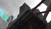 Medieval London church lifted into the sky as office is built underneath