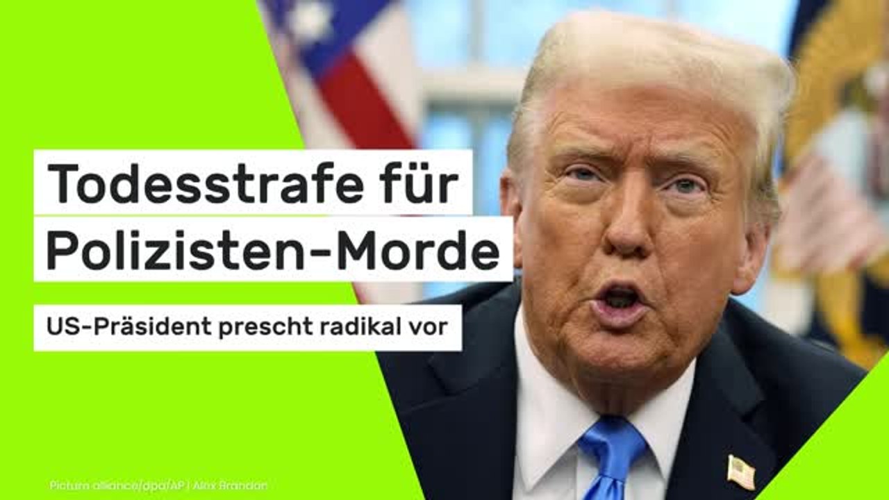 Donald Trump: Todesstrafe für Polizisten-Morde - US-Präsident prescht radikal vor
