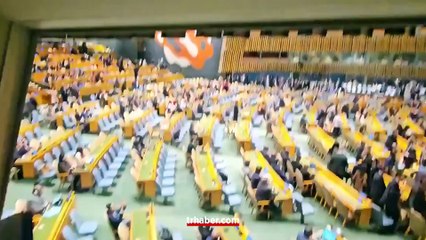 New York'ta katil Netanyahu'ya karşı öfke dinmiyor! BM'de protesto edildi