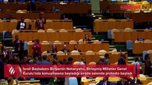 Netanyahu'ya BM'de büyük şok! Konuşması başladı, salon boşaldı