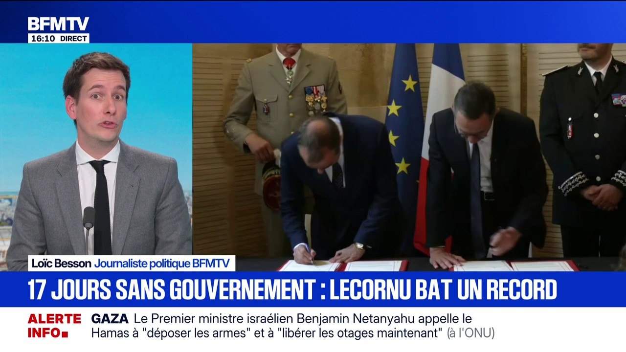 17 jours sans gouvernement: Sébastien Lecornu bat un record sous la Ve République