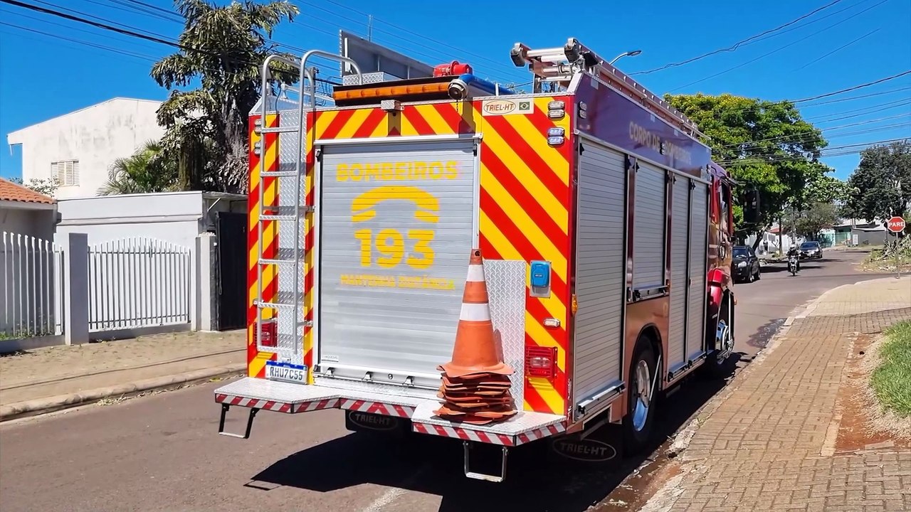 Tutor pede apoio do Corpo de Bombeiros após Pitbull ficar agressivo em Cascavel