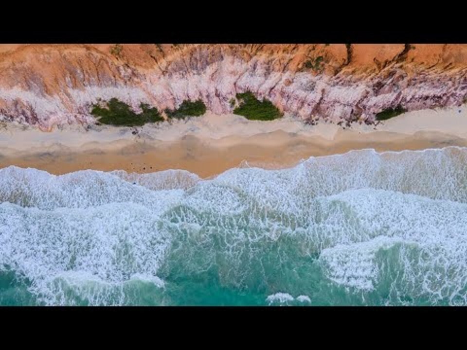 Mesmerizing Sky View of Cliffs and Sea in Pipa, Brazil