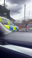 Armed police in Barnby Dun