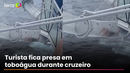 Turista fica presa em toboágua em cruzeiro no Alasca