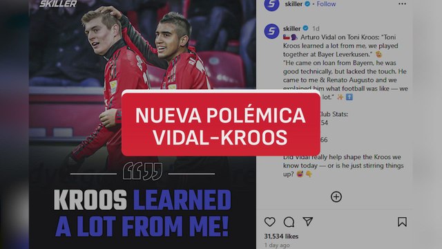 La reacción de Kroos cuando Vidal reconoce que le enseñó a jugar al fútbol: viral al instante