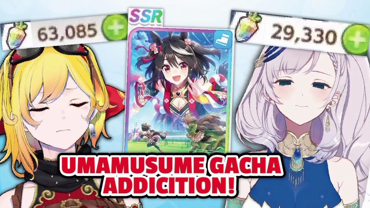 Reine and Kaela's got so addicted to Umamusume Gacha Gacha!!!