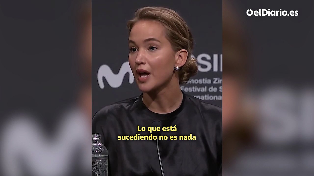 Jennifer Lawrence: "Estoy aterrorizada por mis hijos. Lo que está sucediendo es un genocidio y es inaceptable"