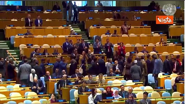 Netanyahu interviene all'Assemblea Generale Onu, alcune delegazioni lasciano l'Aula