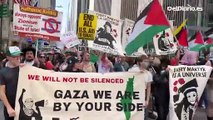 Miles de personas marchan en Nueva York a la sede de la ONU para protestar contra el genocidio en Gaza