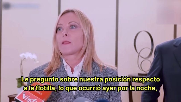 Meloni atacó a la flotilla solidaria que viaja a Gaza y habló de la posibilidad de reconocer el estado de Palestina