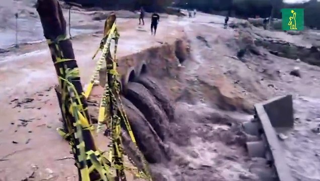 Puente de Boca de Cachón, afectado por las recientes lluvias
