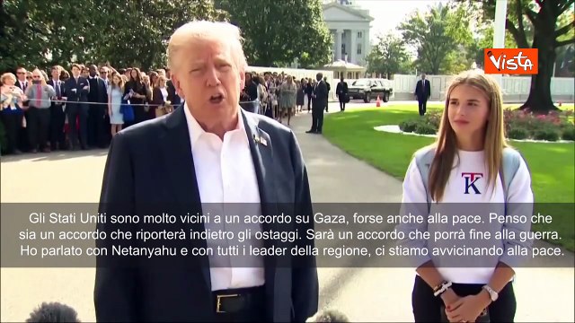 Trump: Molto vicini ad accordo a Gaza, ci sarà pace e rilascio ostaggi