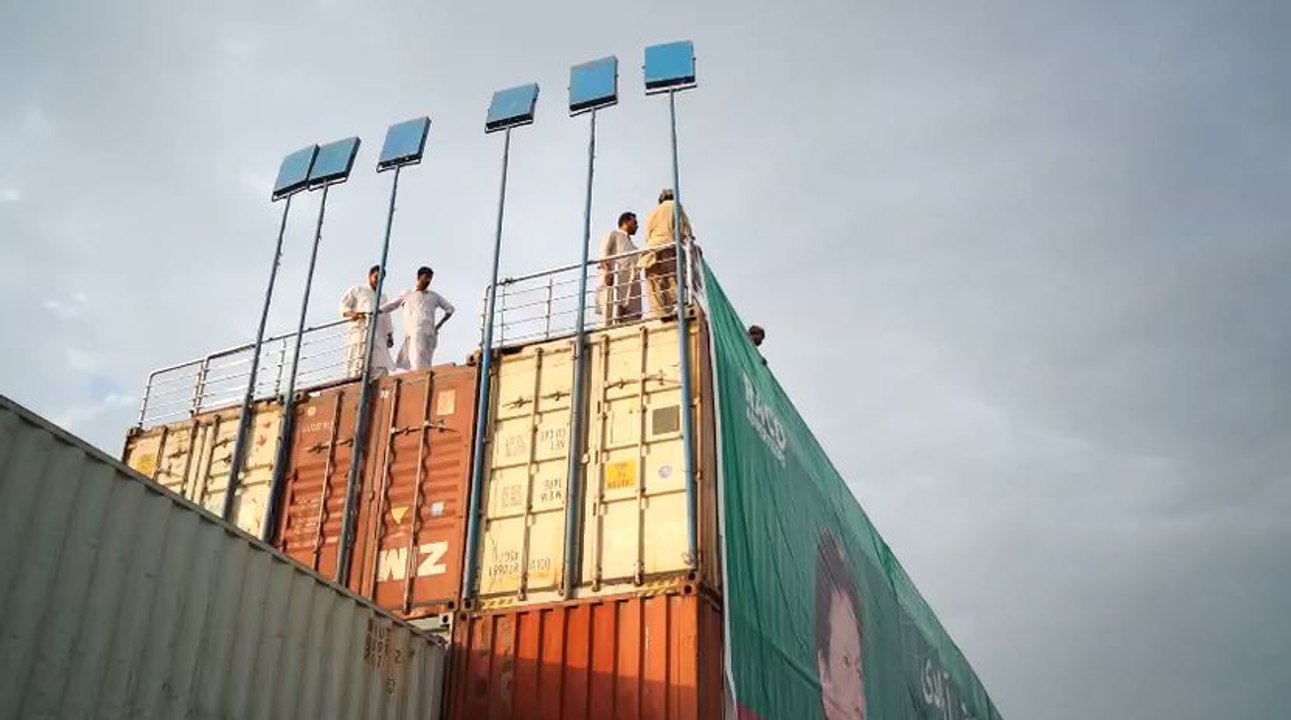 power show of PTI in Peshawar  in Pakistan