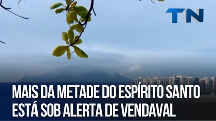 Mais da metade do Espírito Santo está sob alerta de vendaval