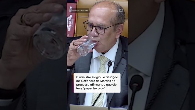 Gilmar Mendes diz que Moraes teve 'papel heroico' na condenação da trama golpista #shorts