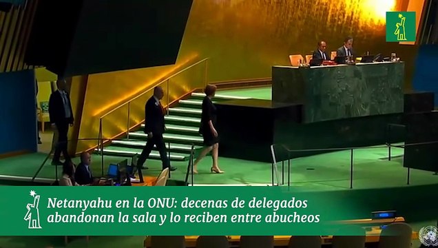Netanyahu en la ONU: decenas de delegados abandonan la sala y lo reciben entre abucheos