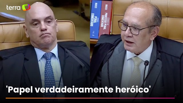 Gilmar Mendes diz que Moraes teve 'papel heróico' na condenação do núcleo crucial da trama golpista