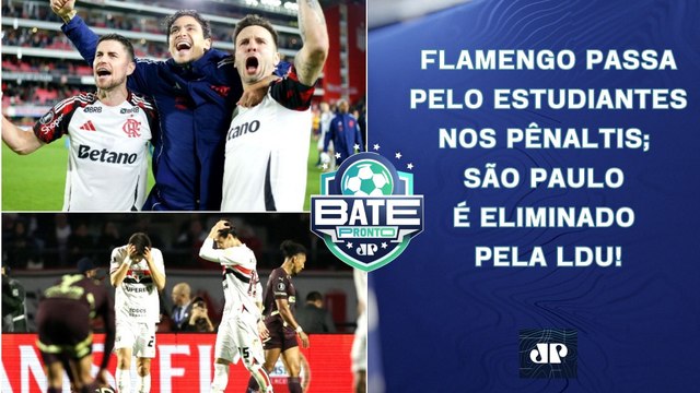 Flamengo ELIMINA Estudiantes NOS PÊNALTIS e vai à SEMI da Libertadores; São Paulo CAI! | BATE-PRONTO