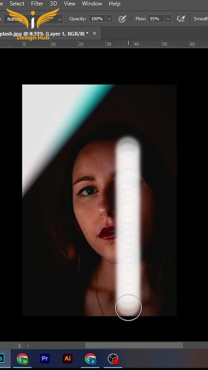 Photoshop Sun Reflection on Face | Realistic Portrait Effect in Secs!  #Shorts