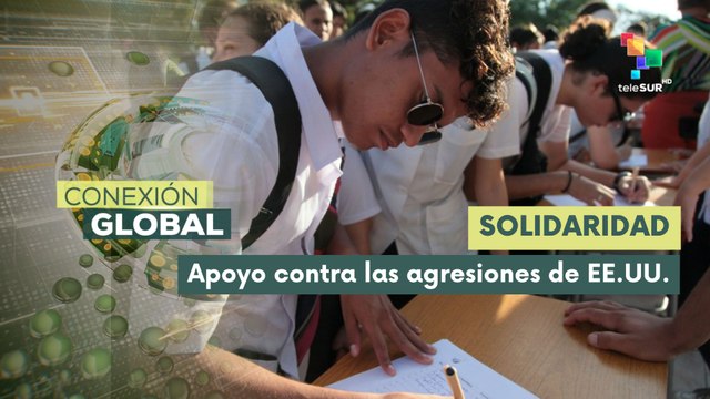 Cubanos recolectan firmas en apoyo a Venezuela ante agresiones de EE.UU.