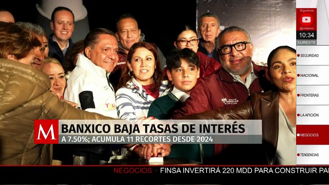 Banxico baja tasas de interés a 7.50%; acumula 11 recortes desde 2024