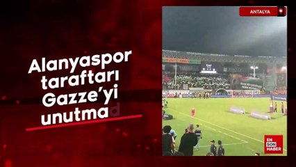 Alanyaspor taraftarı Gazze'yi unutmadı