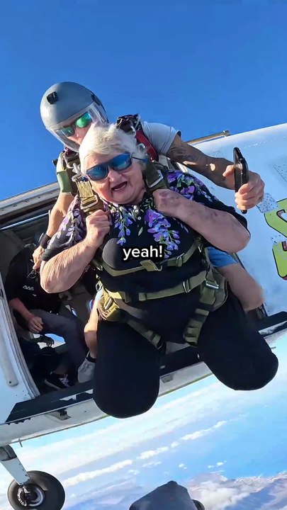 "Would Your Grandma Go Skydiving? 😱 | MrBeast Challenge"