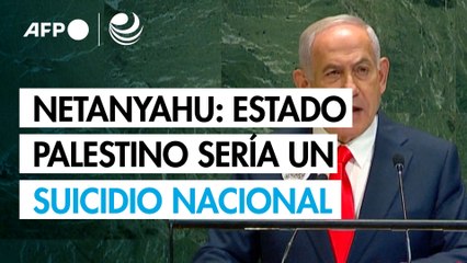 Netanyahu dice que un estado palestino sería un "suicidio nacional" para Israel