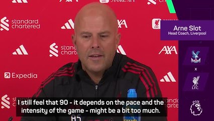 Slot believes 90 minutes 'might be too much' for Isak