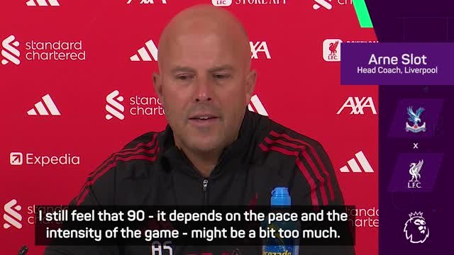 Slot believes 90 minutes 'might be too much' for Isak