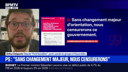 Annonces de Sébastien Lecornu: le Parti socialiste indique que si le Premier ministre ne fait pas "de changement majeur d'orientation, ils censureront le gouvernement"