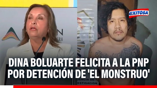 Dina Boluarte felicita a la PNP por detención de 'El Monstruo': Es un golpe al crimen organizado