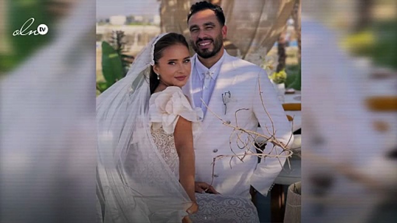 صورة نجل نيللي كريم من حفل زفافها إلى هشام عاشور