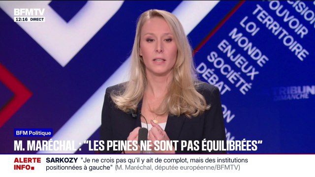 Condamnation de Nicolas Sarkozy: Je suis pour l'interdiction de la syndicalisation des magistrats , explique Marion Maréchal, députée européenne