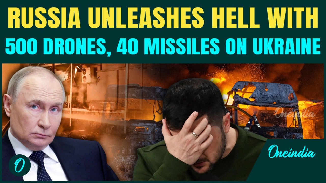 Russia BOMBS Ukraine for 12 hours | 500 drones, 40 missiles & Kinzhal annihilate Zaporizhzhia & Kyiv