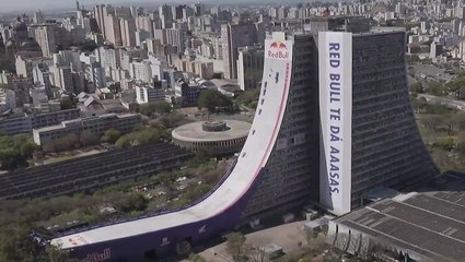 Watch: Brazilian skater breaks world record with drop down 22-storey ramp